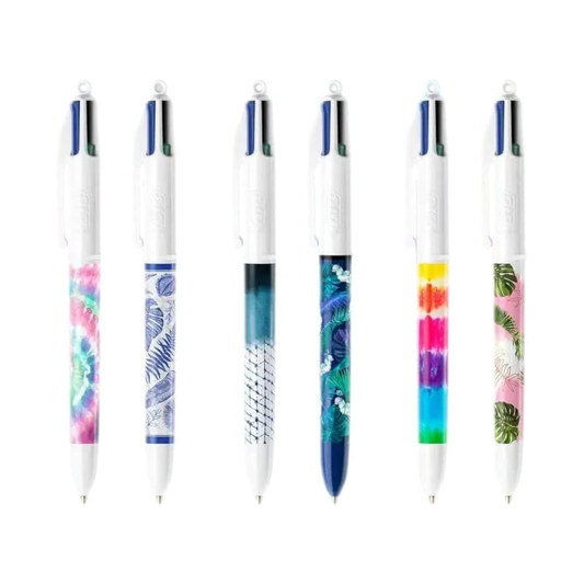 Bolígrafo Bic 4 colores Tie Dye & Botanical