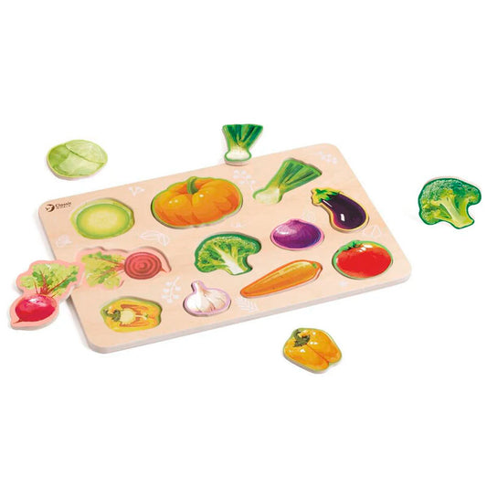 Classic World Puzzle madera encajable Verduras