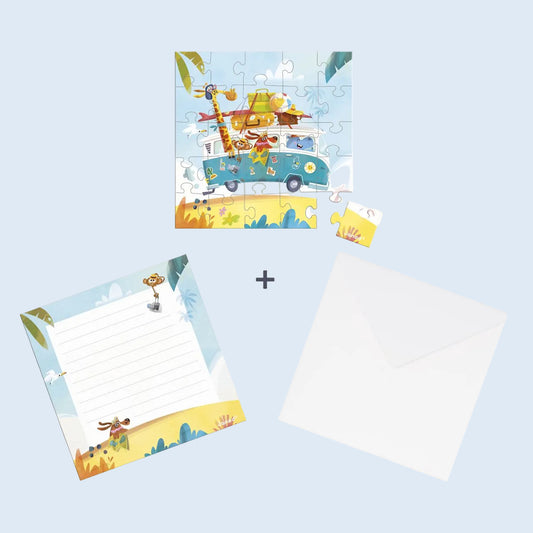 Janod Tarjeta puzzle Viaje en caravana