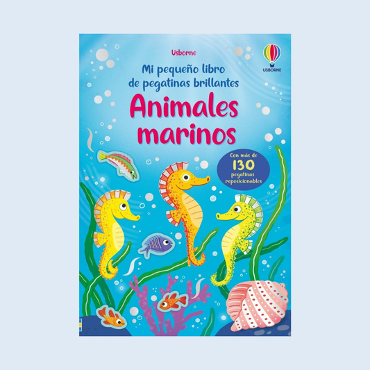 Mi pequeño libro de pegatinas brillantes Animales Marinos