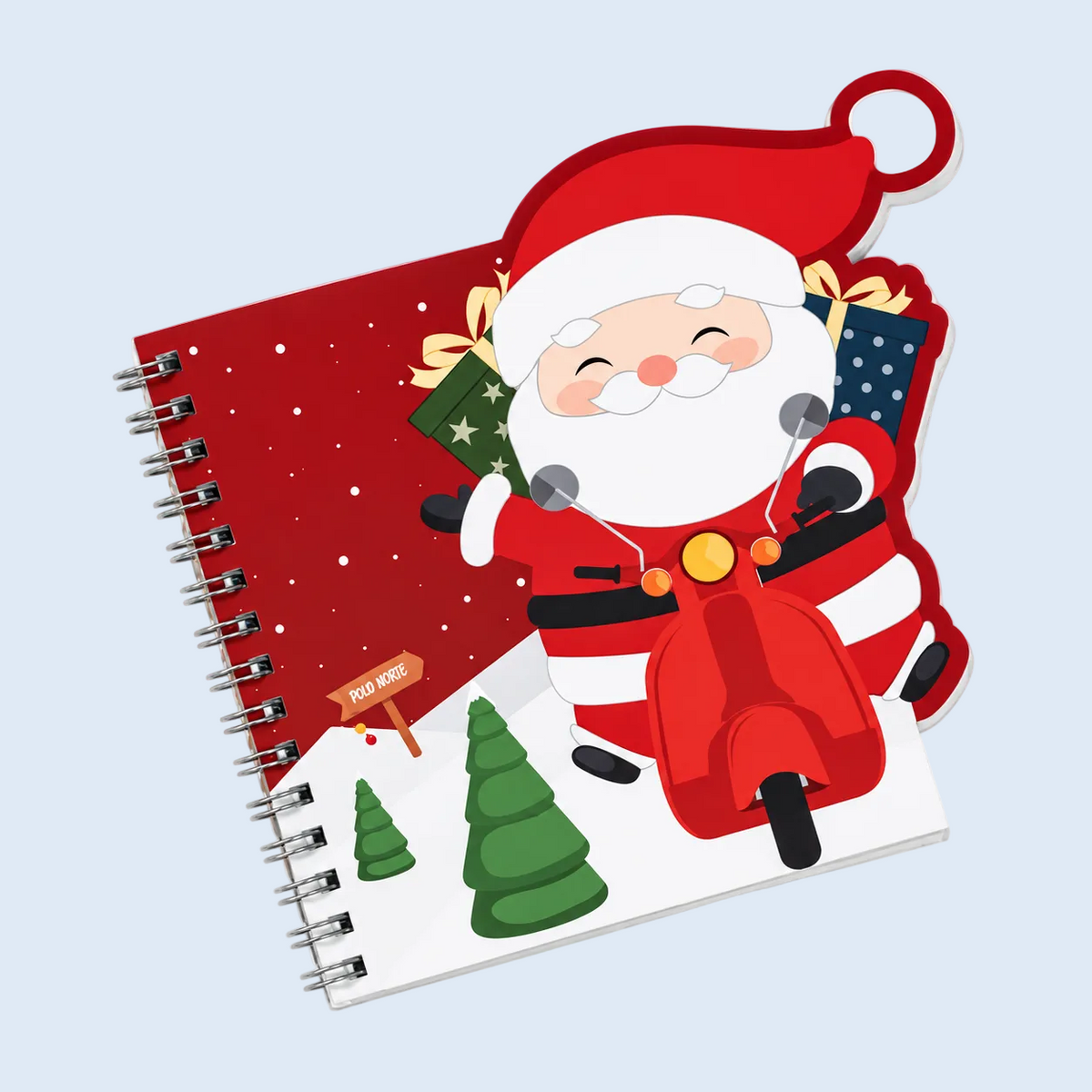 Libreta forma de Papá Noel