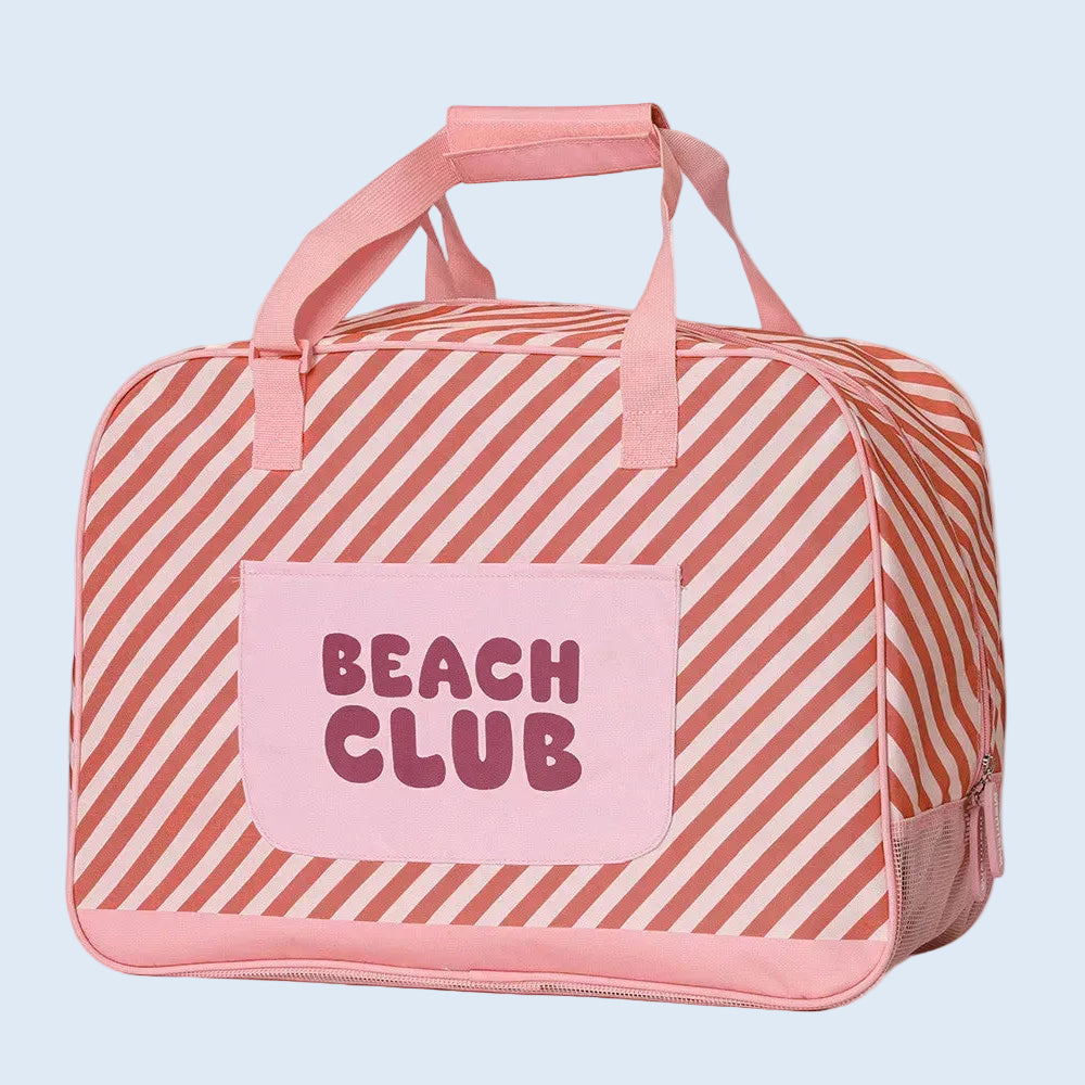 Tutete Bolso de playa con rejilla Stripes Bloom & Blush