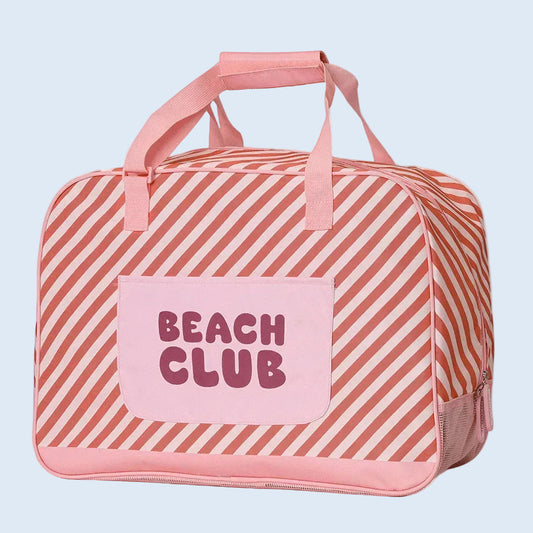 Tutete Bolso de playa con rejilla Stripes Bloom & Blush