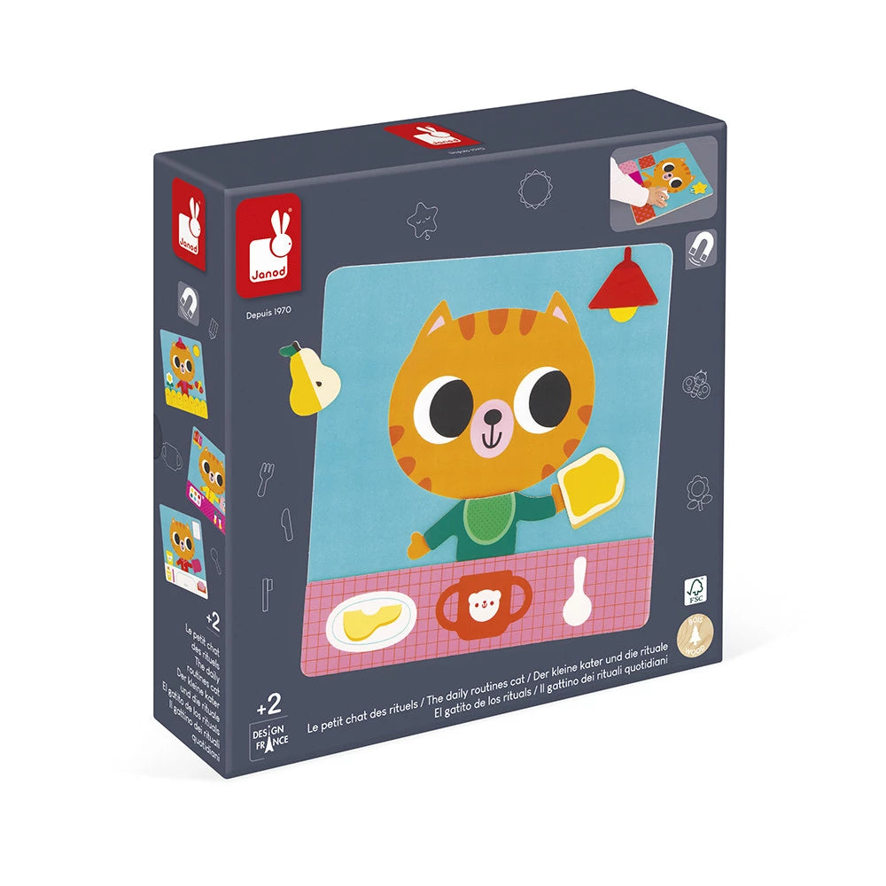 Janod Juego magnético El gatito de las rutinas