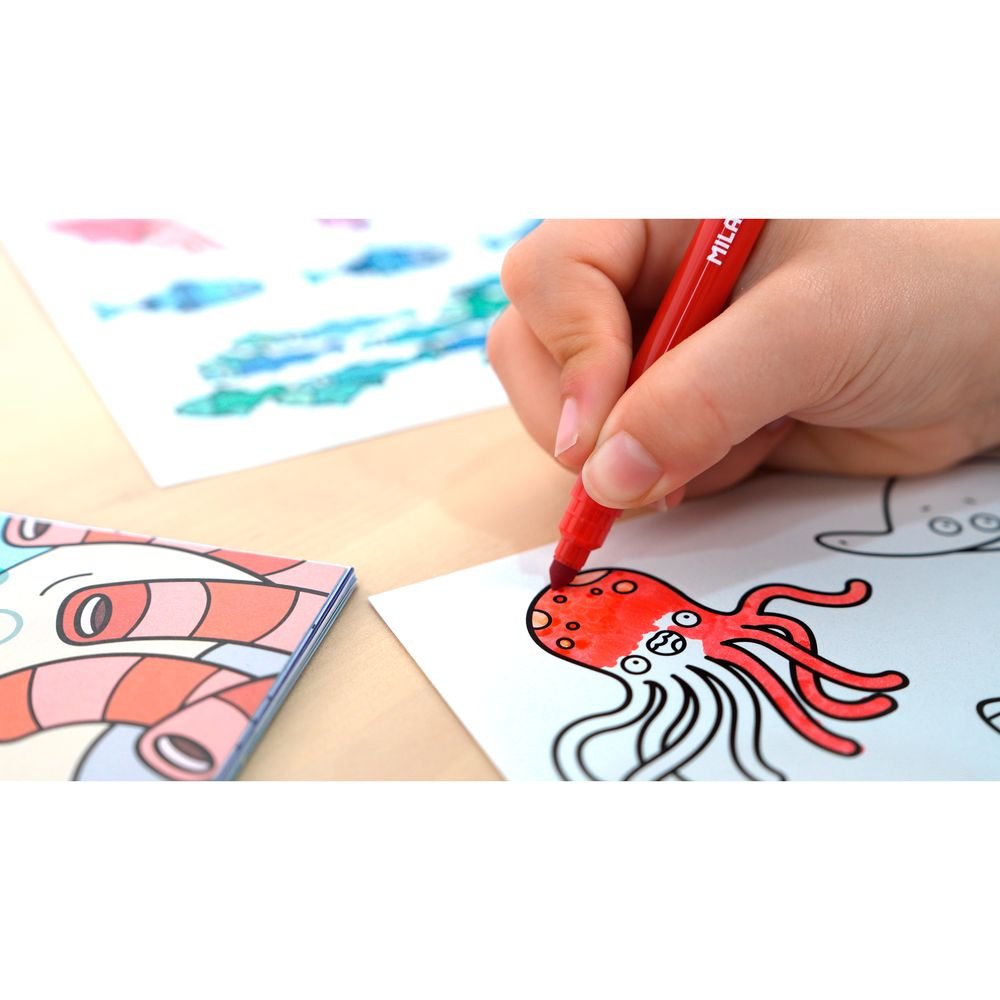Milan Cuaderno con pegatinas para colorear Océano