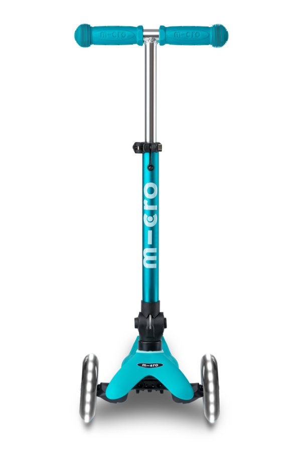 Micro Patinete Mini Deluxe Plegable Led Aqua