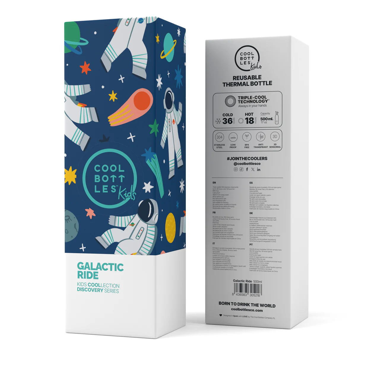 Cool Bottles Botella térmica 500 ml Galactic Ride