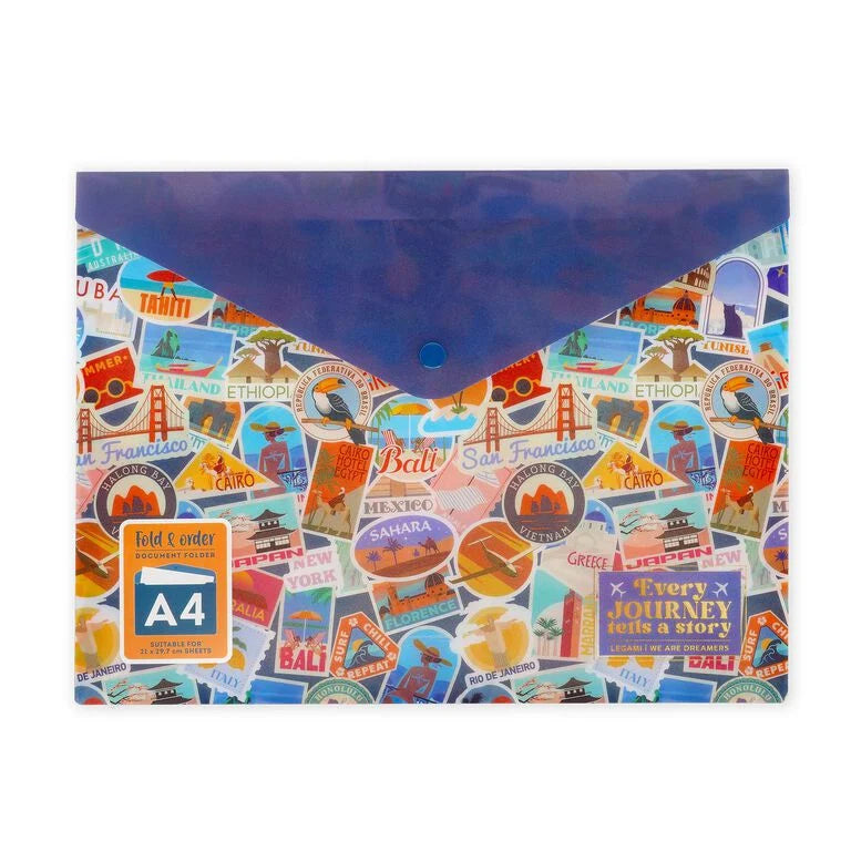 Legami Carpeta para documentos A4 Travel stickers