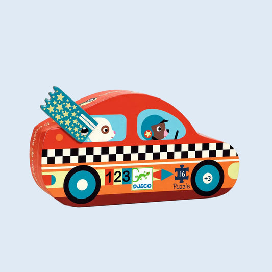 Puzzle silueta coche de carreras - Djeco