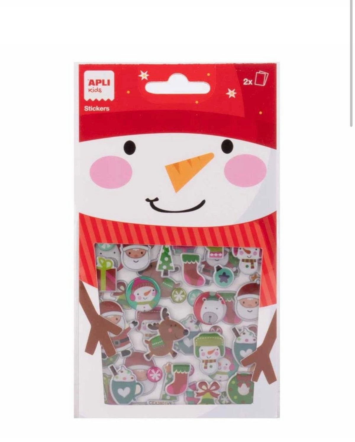 Pegatinas Navidad Muñeco nieve - Apli kids