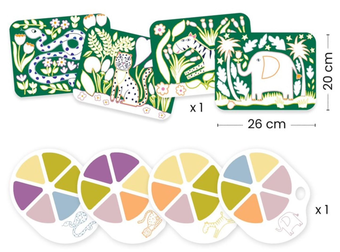 Djeco Pintura con paleta Animales Salvajes
