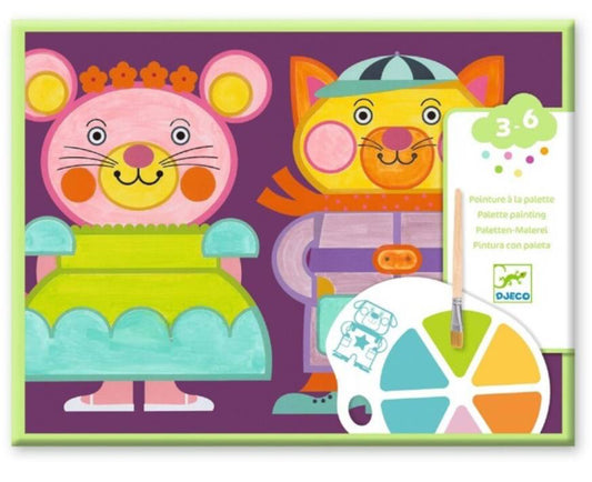 Djeco Pintura con Paleta Personajes