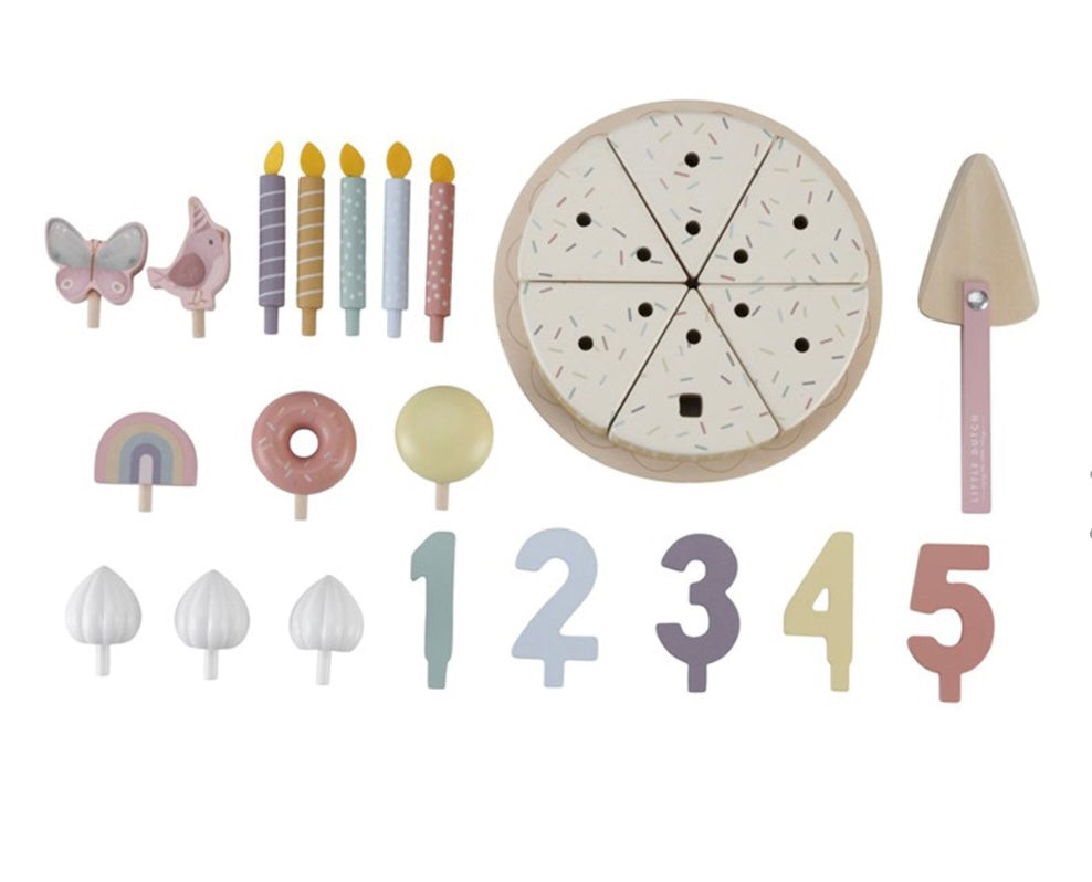 Little Dutch Tarta Cumpleaños Tonos rosas