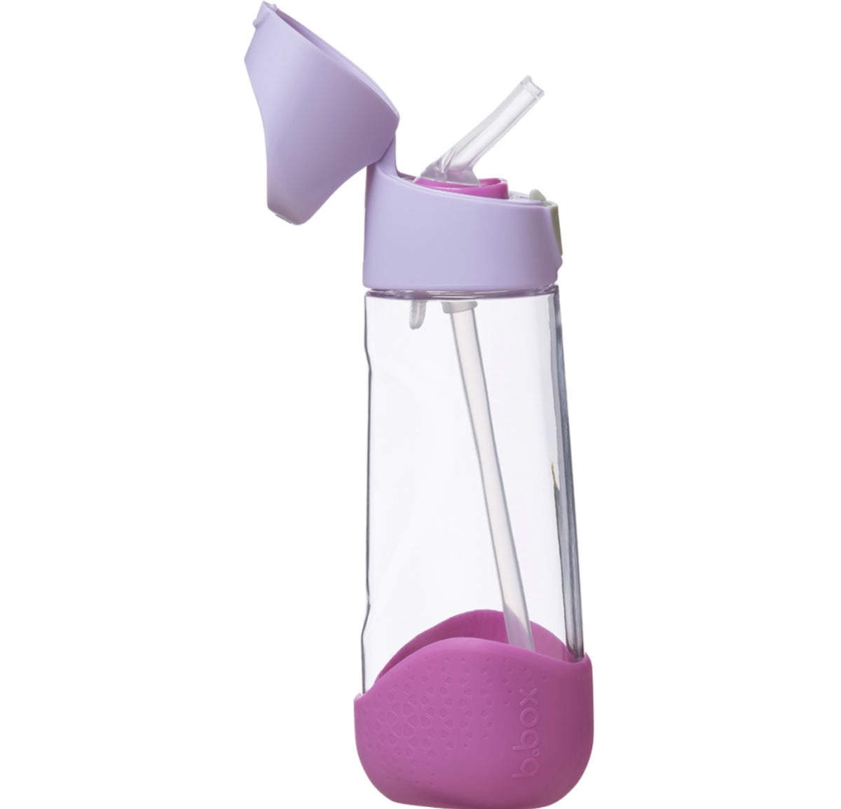 Botella tritán con pajita 450ml Sugar plum - B.box.