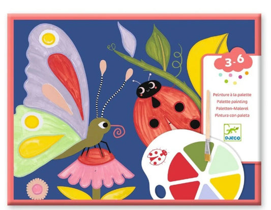 Djeco Pintura con Paleta Los Bichitos