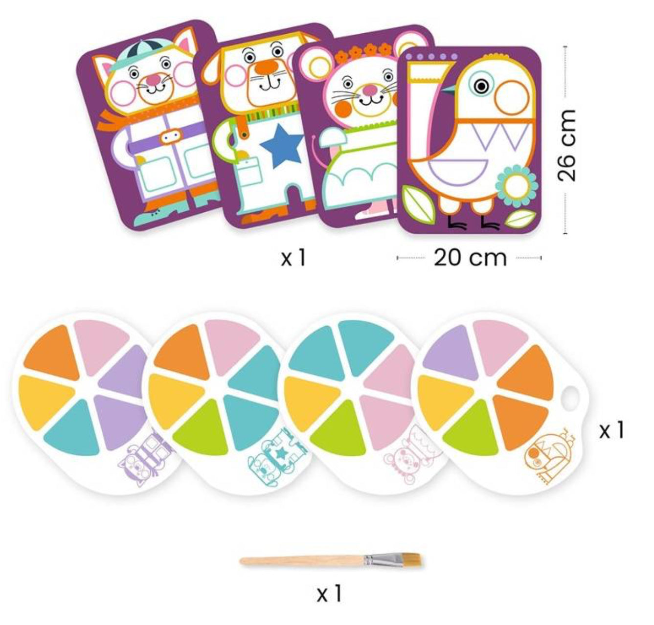 Djeco Pintura con Paleta Personajes