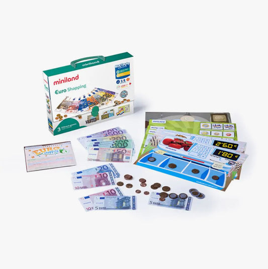 Miniland monedas y billetes Euro Shopping