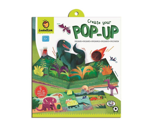 Ludattica Crea tu Pop-Up Dinosaurios