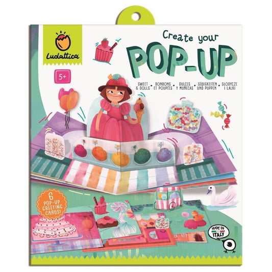 Ludattica Crea tu Pop-Up Muñecas y Pastelitos