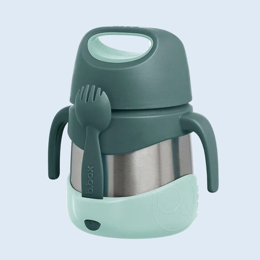 B.box Termo con cuchara/tenedor 335ml Emerald Forest