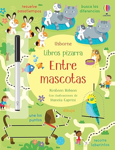 Usborne Entre mascotas Libro pizarra