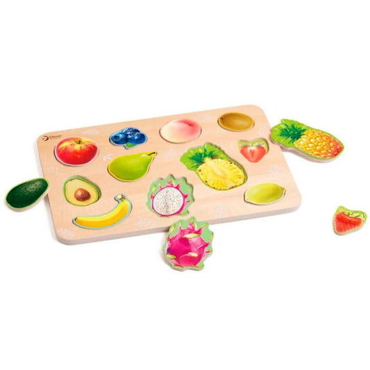 Puzzle de madera encajable 11 frutas