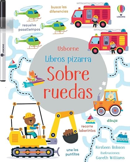 Usborne Sobre ruedas Libro Pizarra