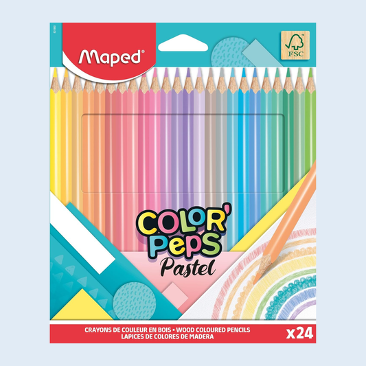 Maped Lápices 24 colores pastel
