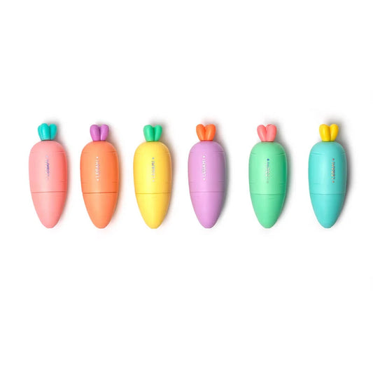 Legami Set de 6 mini subrayadores Zanahoria