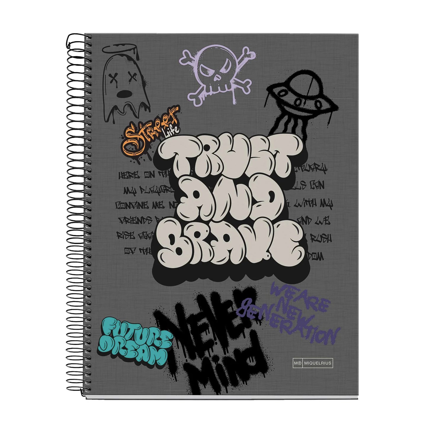 Miquelrius Cuaderno A4 120 Hojas Horizontal 70G Graffiti