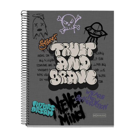 Miquelrius Cuaderno A4 120 Hojas Horizontal 70G Graffiti