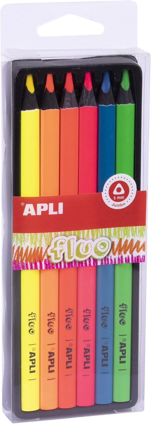 Apli jumbo flúor pack 6 colores