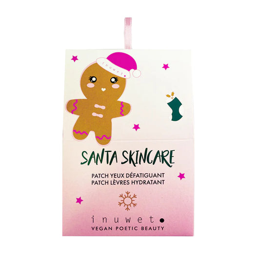 Inuwet Santa skincare Mascarilla hidratante de labios y parches para ojos