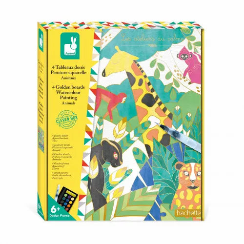 Janod Cuadros dorados Pintura acuarela animales