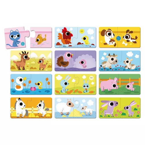 Janod Puzzle de padres y animales bebés