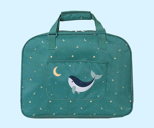 Tutete Bolso de playa con rejilla Whale Teal