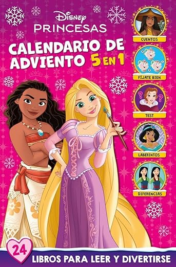 Disney Calendario de Adviento Princesas: 24 libros para leer y divertirse