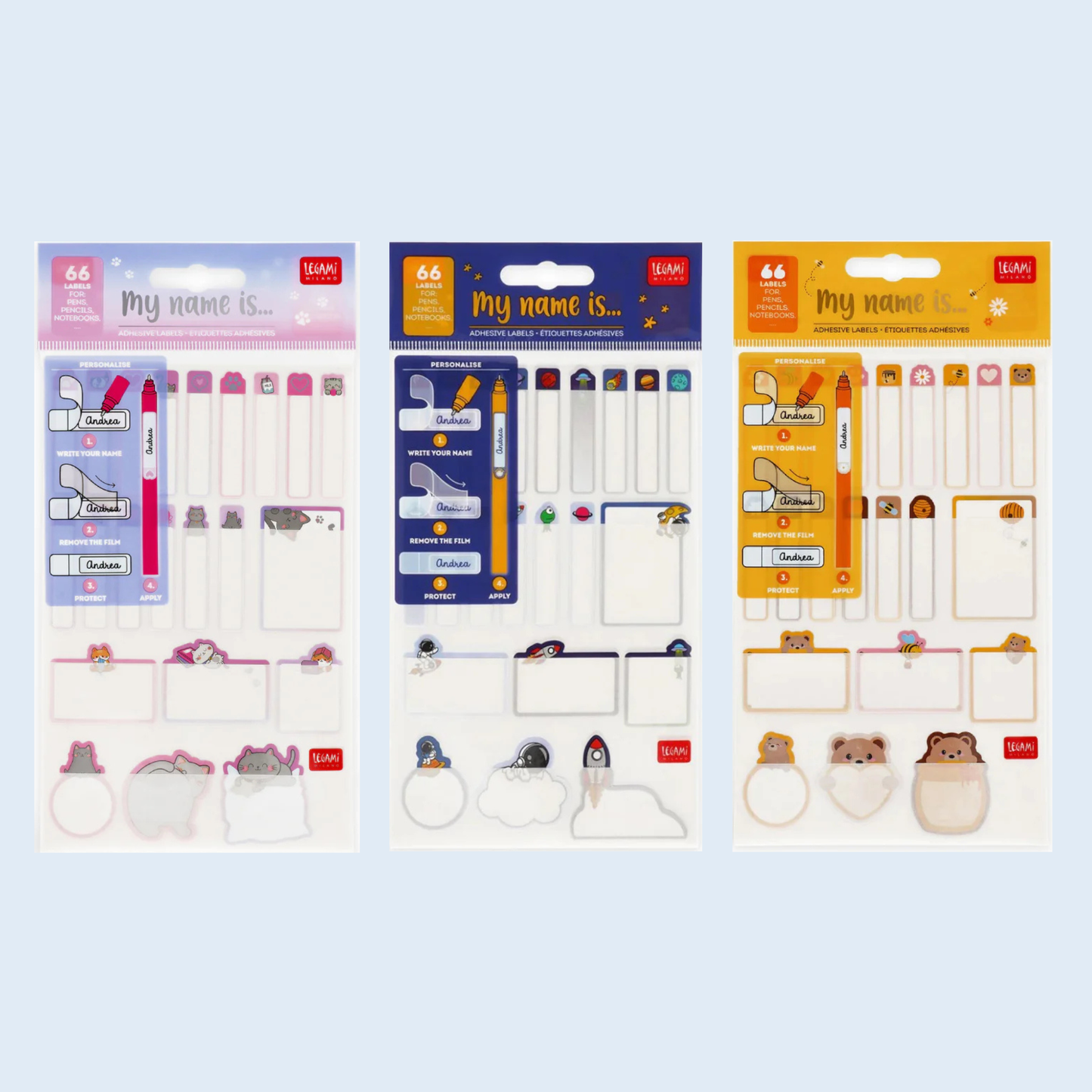 Legami Set pegatinas nombre personalizables