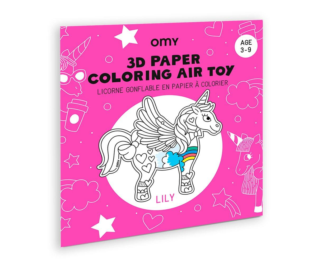 Omy Juego para inflar y colorear Unicornio