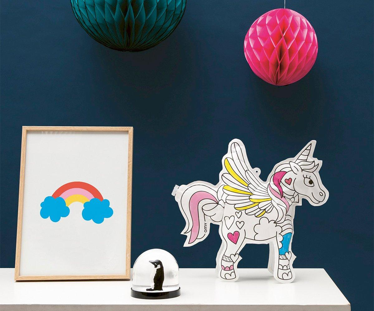 Omy Juego para inflar y colorear Unicornio