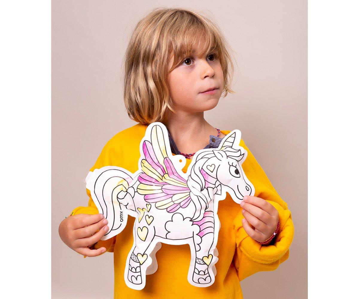 Omy Juego para inflar y colorear Unicornio