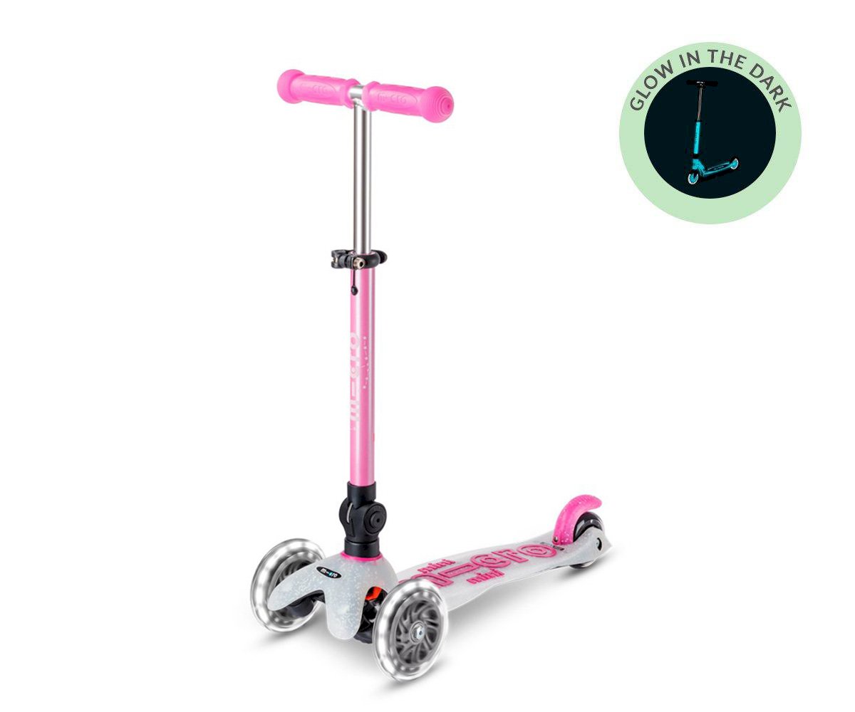 Micro Patinete Deluxe plegable Orion Glow Led Rosa