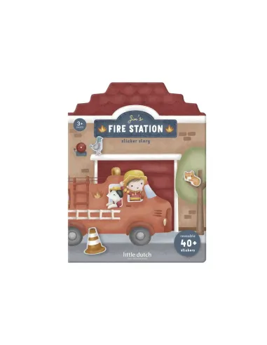 Little Dutch Pegatinas reutilizables Bomberos