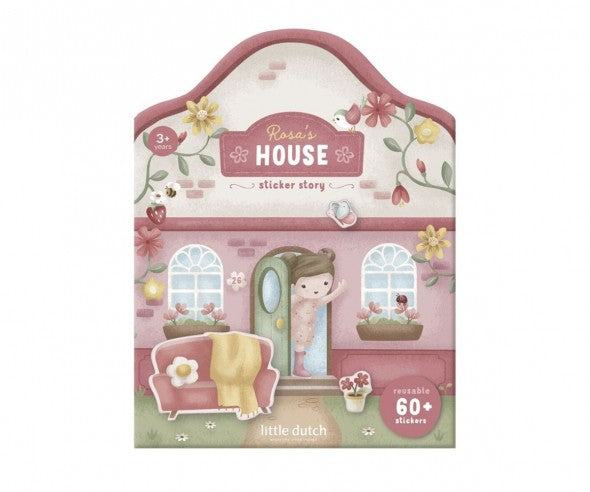 Little Dutch Pegatinas Reutilizables House Rosa