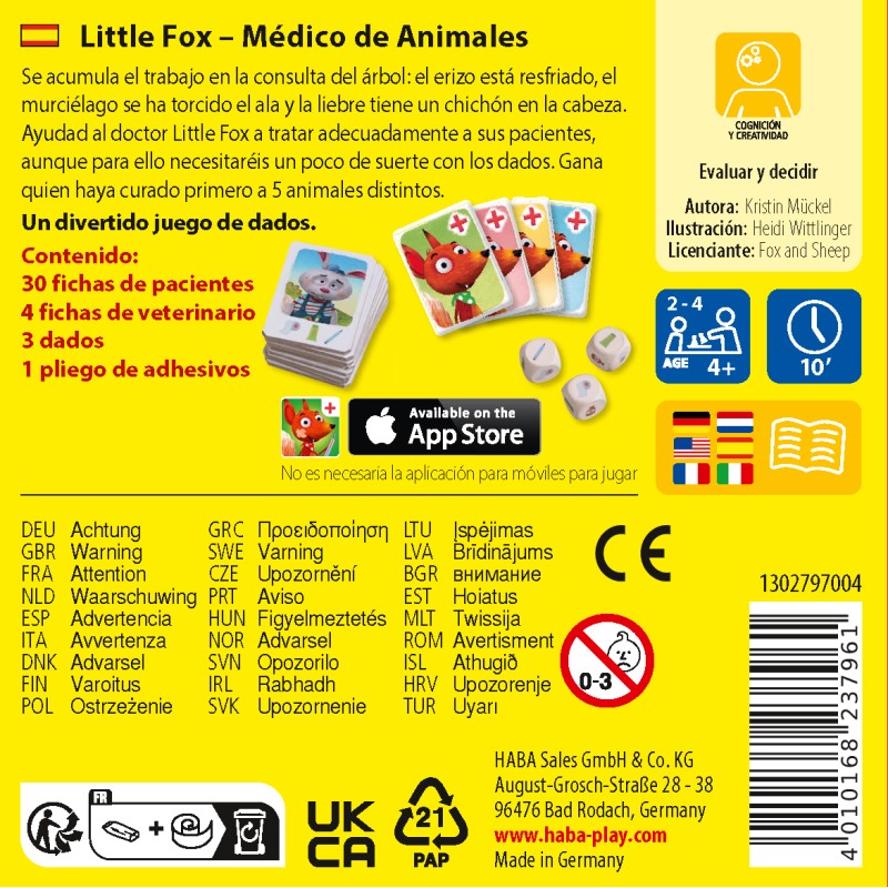 Haba Little Fox Médico de animales