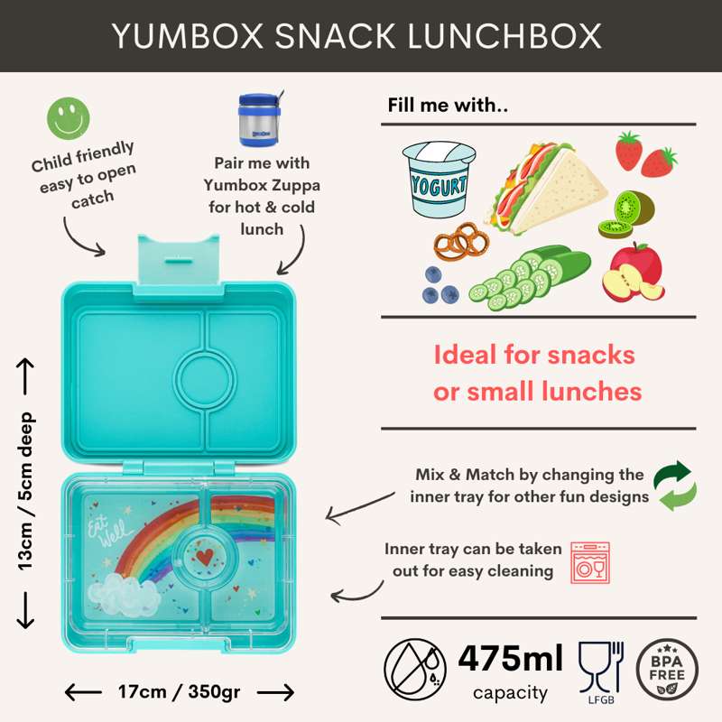 Yumbox Snack Rainbow Tray Rosa