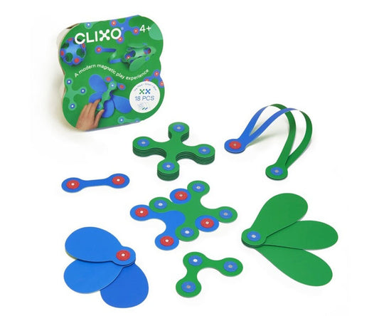 Clixo Itsy Pack Verde y Azul 18 piezas