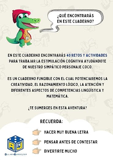 Átomo Cuaderno de estimulación cognitiva 6-8 años