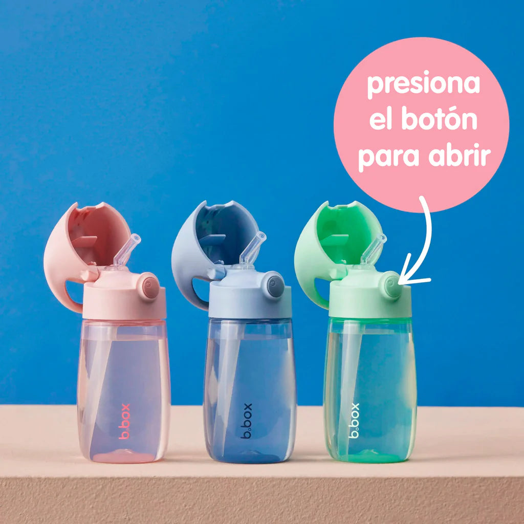 B.box Botella tritán con pajita 380ml Spearmint