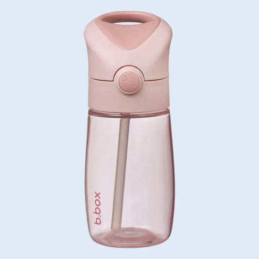 B.box Botella tritán con pajita 380ml Blush Crush